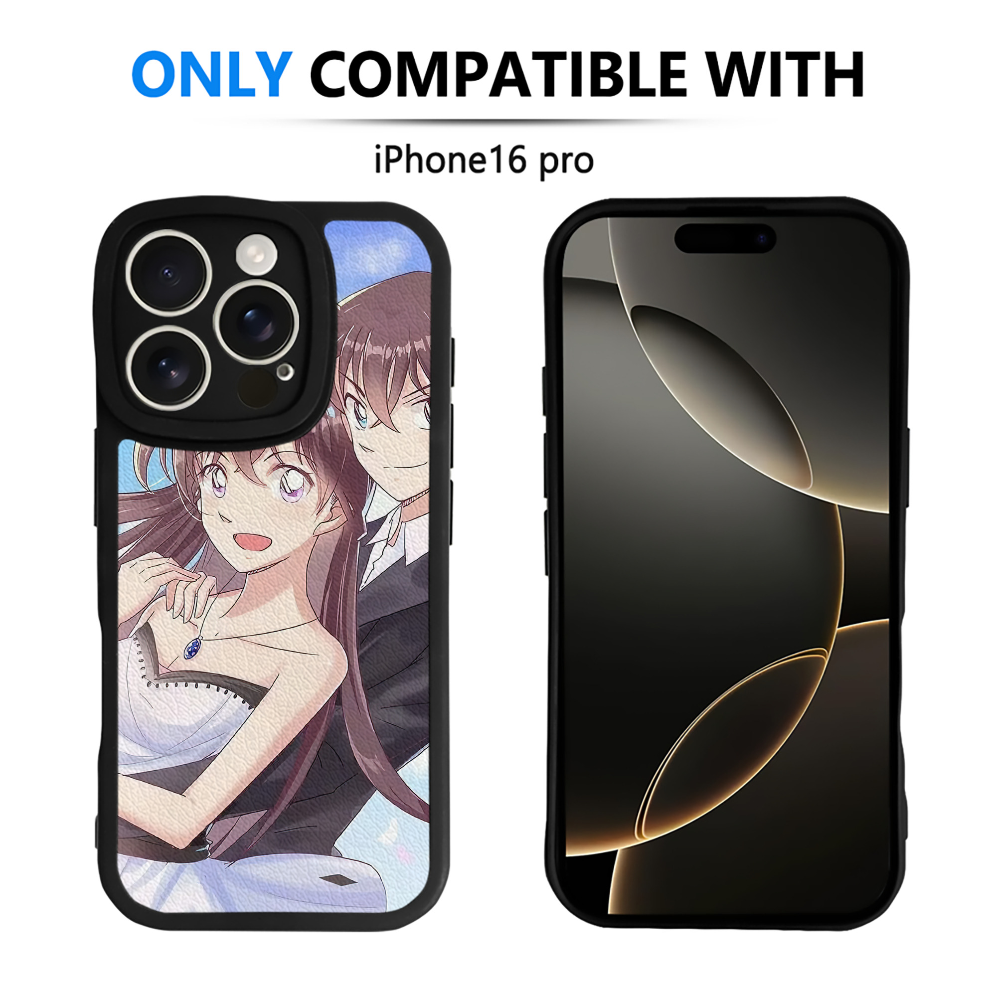 （画像用） 名探偵コナン Detective Conan 【iPhone 16シリーズ対応】シリコンスマホケース（レザー調） 材質：シリコン